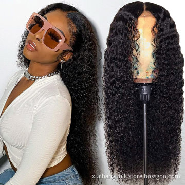 Unprocessed Brazilian Human Hair HD Full Lace Wig Vendors, Water Wave Cuticle Aligned 100% Virgin Hair Wigs For Black Women